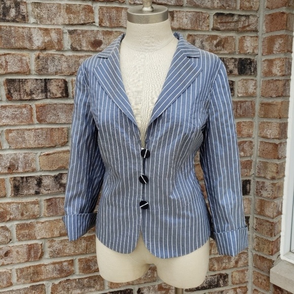 Armani Collezioni Antinea SRL Striped Blazer 14 - Picture 2 of 8